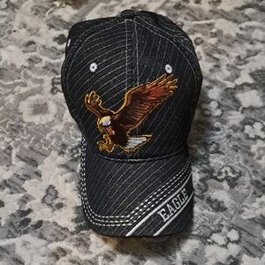 Eagle Black Cap with Embroidered Eagle Design